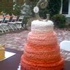 Ombre Ruffle Wedding Cake For A Fall Wedding Before The Topper