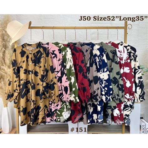 Hot Item Blouse Viral Terkini F Saiz Besar Kemeja Baggy Blouse Baggy Shopee Malaysia
