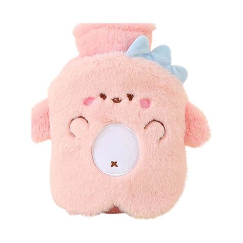 Potrochi Cartoon Pattern Hot Water Bag Plush Cover Hot Water Bottle Warm Water Bag For Neck