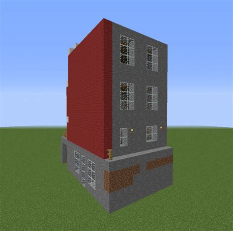 European Small Apartment Building - Blueprints for MineCraft Houses ...