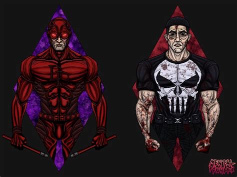 Punisher and Daredevil I drew : r/marvelcomics