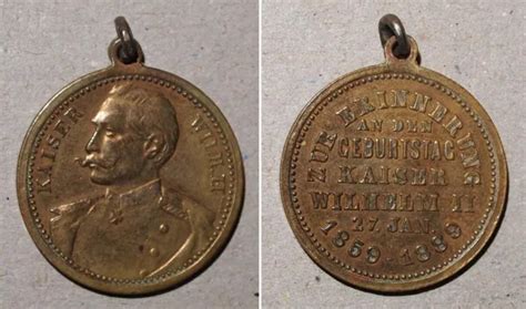 Medaille Zur Erinnerung An Den Geburtstag Kaiser Wilhelm Ii