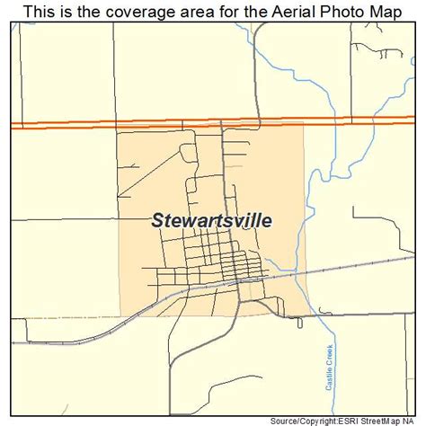 Aerial Photography Map of Stewartsville, MO Missouri