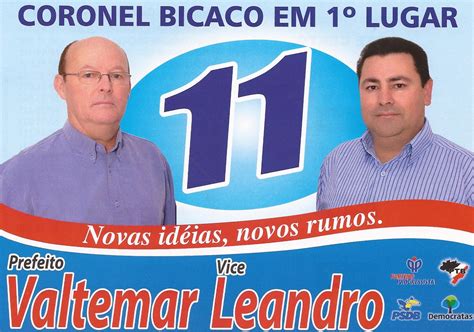 Pp De Coronel Bicaco Candidatos Prefeito E Vice Prefeito Do Pp