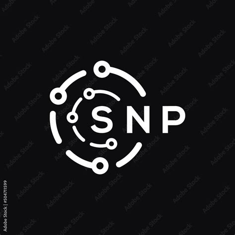 Snp Technology Letter Logo Design On Black Background Snp Creative