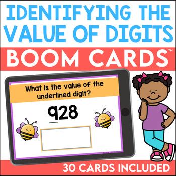 Value Of The Digit In A 3 Digit Numbers Boom Card Place Value No Prep