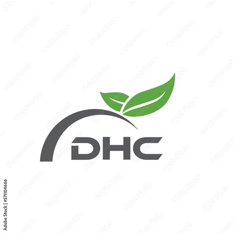 DHC letter nature logo design on white background. DHC creative ...