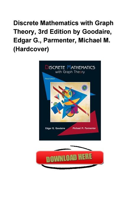 Discrete Mathematics With Graph Theory Rd Edition By Goodaire Edgar G