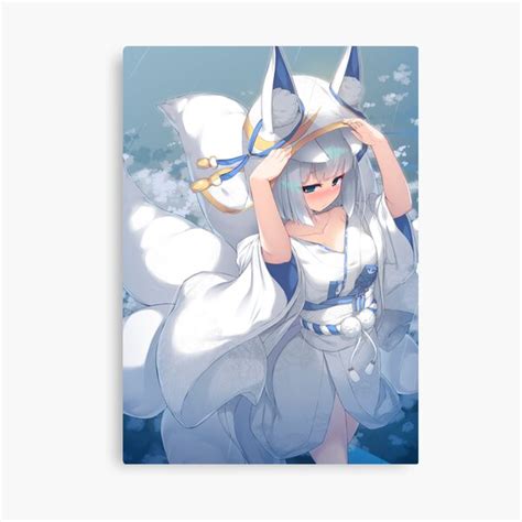 Sexy Fox Kaga Hot Tits Boobs Thighs Panty Azur Lane AL Lewd Hentai Ecchi Anime Girl 2 Canvas