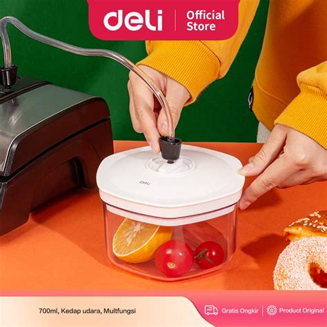 Jual Deli Kotak Toples Penyimpanan Makanan Kedap Udara Vacuum Storage