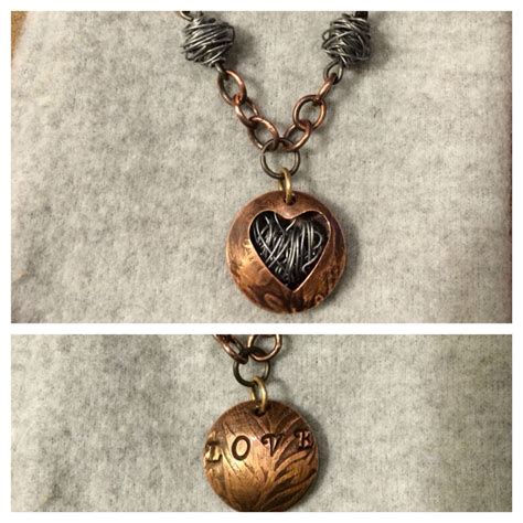 Another Copper Double Duty Necklace With A Tangled Wire Heart Tangled