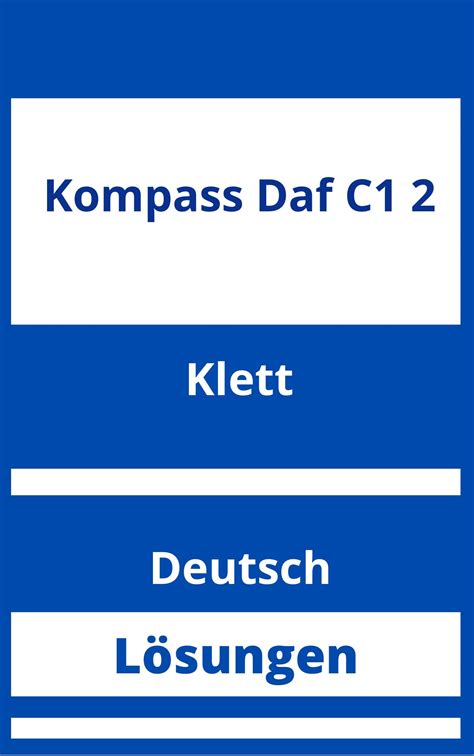 Kompass Daf C L Sungen Kursbuch Arbeitsbuch