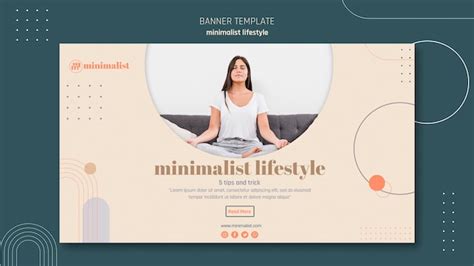 Free PSD | Minimalist lifestyle poster template