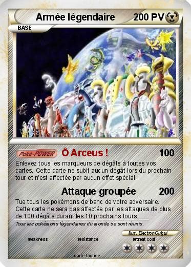 Pokémon Armee Legendaire 3 3 Ô Arceus Ma Carte Pokémon