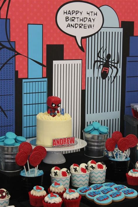 Spiderman Birthday Party - Pretty My Party - Superhero Party Ideas