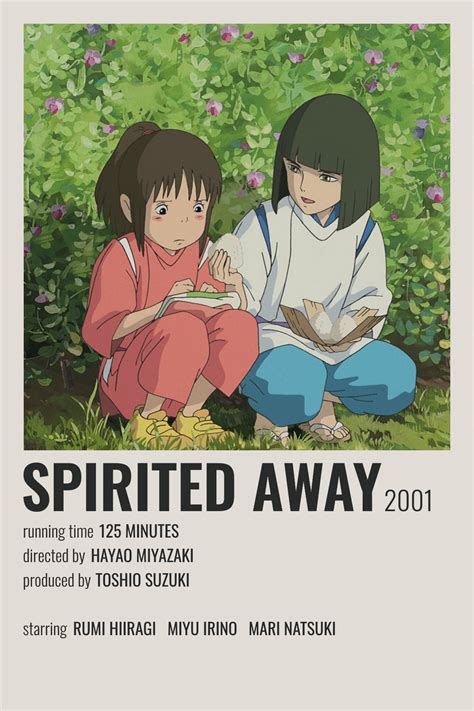 𝘀𝗽𝗶𝗿𝗶𝘁𝗲𝗱 𝗮𝘄𝗮𝘆 𝗽𝗼𝘀𝘁𝗲𝗿 Anime printables Studio ghibli poster Anime canvas