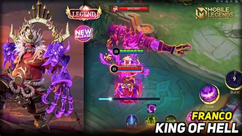 KING OF HELL FRANCO NEW LEGEND SKIN GAMEPLAY MOBILE LEGENDS YouTube