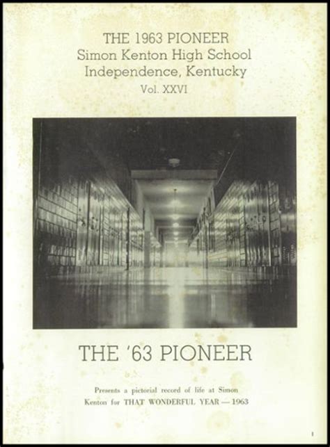 Explore 1963 Simon Kenton High School Yearbook, Independence KY ...