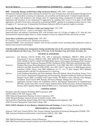 Morgan Kevin Resume ITSM PDF