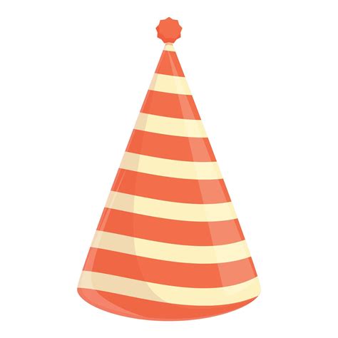 Party Hat Orange Icon Cartoon Style 14357342 Vector Art At Vecteezy