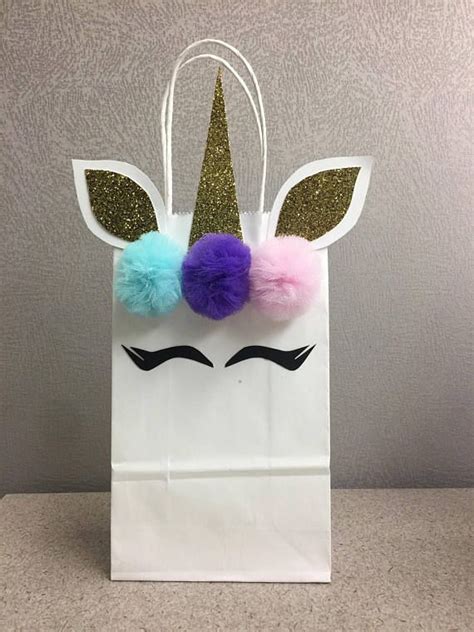 Bolsa De Fiesta Favor De Unicornio Bolsas De Papel Pinterest