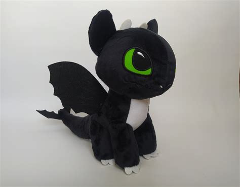 Night Fury Plush Toy Toothless Dragon Black Dragon - Etsy