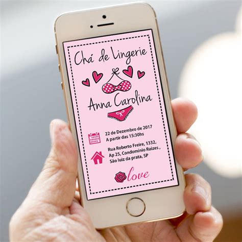 Convite Digital Ch De Lingerie Elo Produtos Especiais