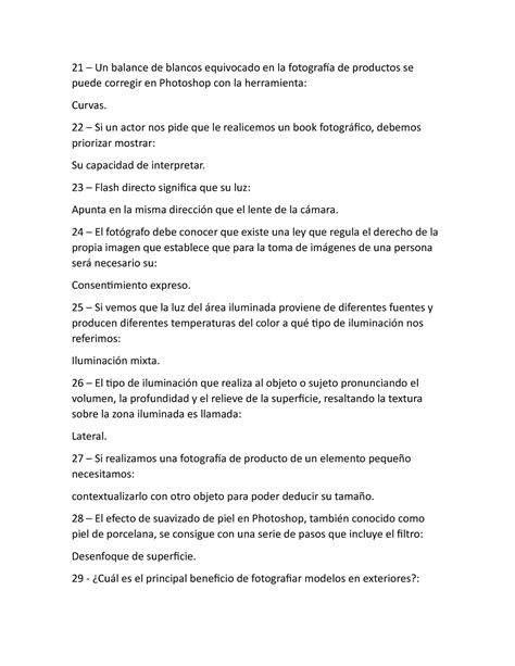 Preguntero Fotografia Parcial 2 21 Un Balance De Blancos Equivocado