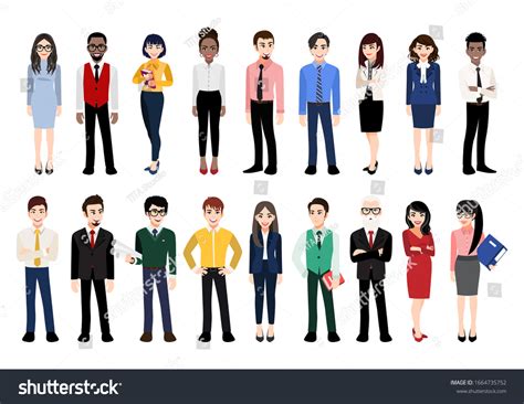 Cartoon Character Office People Collection Vector Stock Vector (Royalty Free) 1664735752 ...