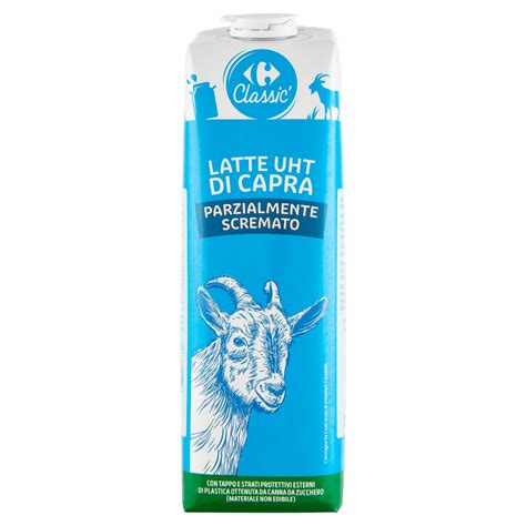 Carrefour Classic Latte UHT Di Capra Parzialmente Scremato 1000 Ml