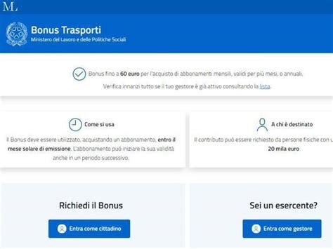 Cos Il Bonus Trasporti Bonus Trasporti Da Euro Terminati I