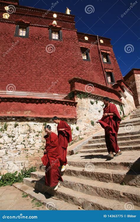 Monks in Tibet editorial image. Image of people, black - 14363775