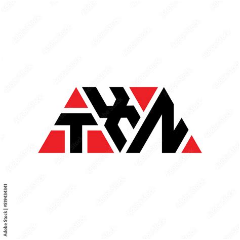 Txn Triangle Letter Logo Design With Triangle Shape Txn Triangle Logo