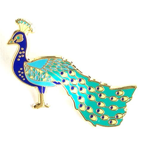 Peacock Enamel Pin Cloisonne Pin Lapel Pin Brooch Bird Limezinnias