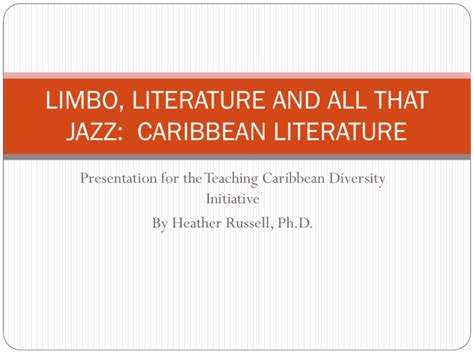 CARIBBEAN LITERATURE: