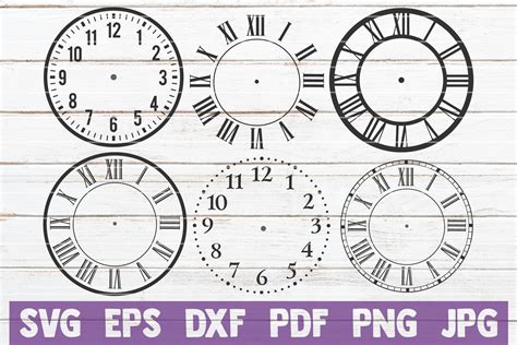 Clock Face Bundle Svg Cut Files