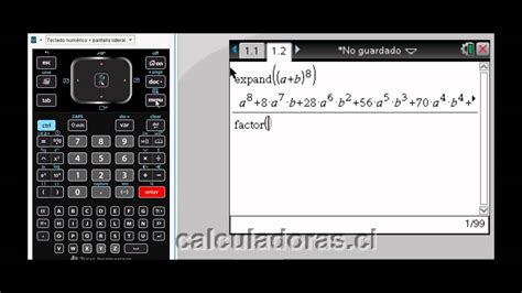 Tutorial Ti Nspire Cx Cas Expandir Y Factorizar Polinomios Youtube