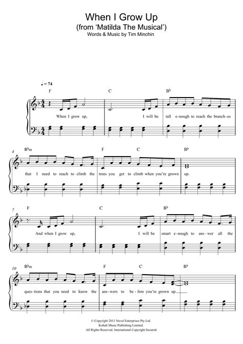 Lyrics To When I Grow Up Matilda 5