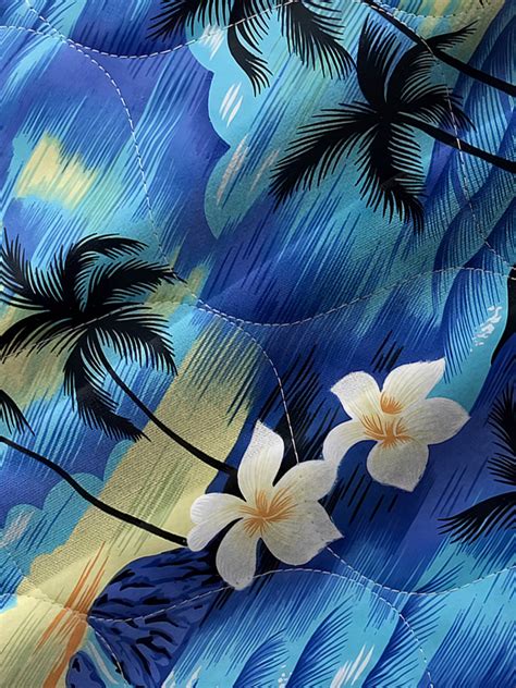 Royaura Beach Vacation Men S Blue Hawaiian Shirts Frangipani Art