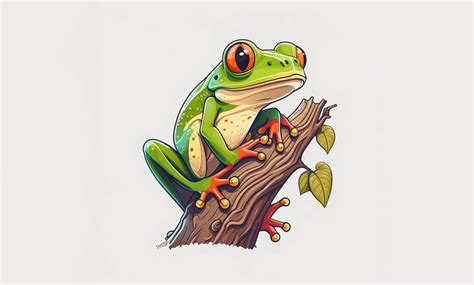 Tree Frog Cute Clipart Gr Fico Por Poster Boutique Creative Fabrica