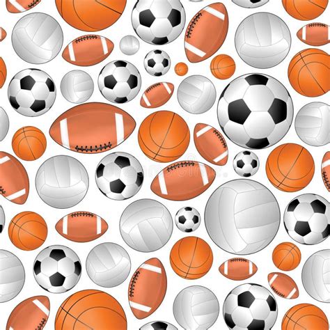 Sport Seamless Pattern Stock Vector Illustration Of Soccer 31595737