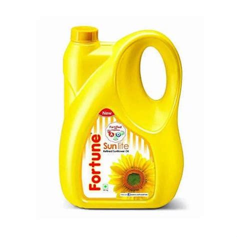 Litre Vitamin A Fortune Sunflower Oil Packaging Type Plastic