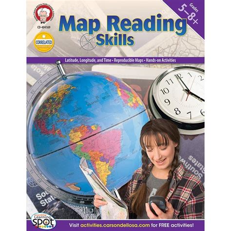 Knowledge Tree Carson Dellosa Education Map Reading Skills Gr5 8