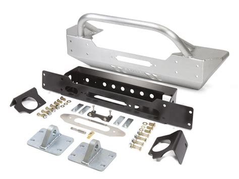 GenRight Jeep JK Front Low Profile Winch Bumper w/ Hoop - Aluminum ...