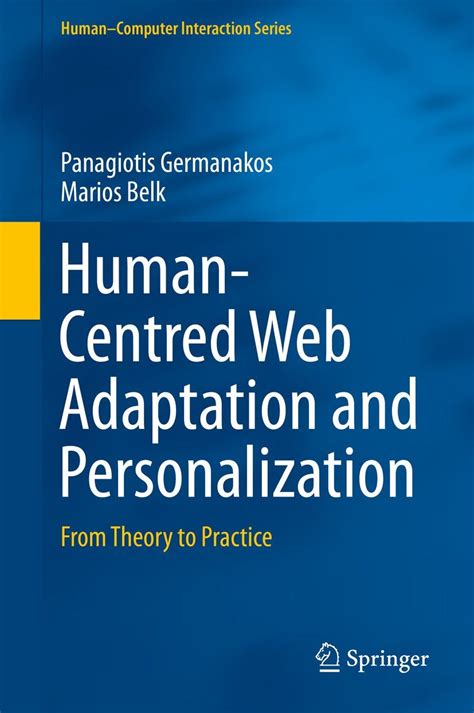 Book Human Centred Web Adaptation And Personalization From Theory To