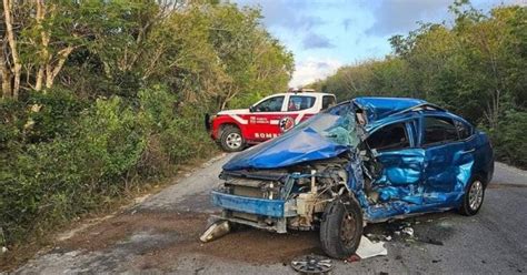 Accidente En La Ruta De Los Cenotes Deja Un Saldo De Un Muerto Y Tres