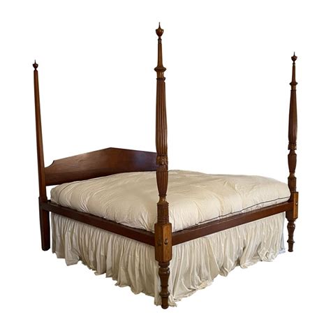 American Federal Style Mahogany King Size Four Poster Bed At 1stdibs