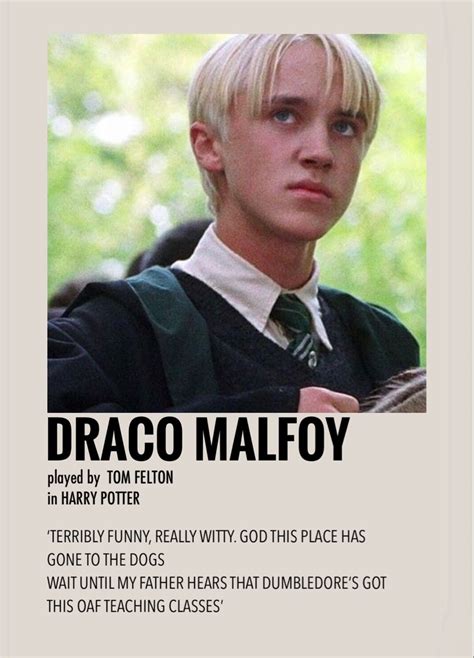 Draco malfoy by Millie | Harry potter movie posters, Harry potter ...