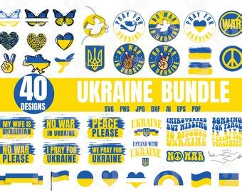 Ukraine Bundle Svg Png Ai Eps Pdf Dxf 40 Designs Etsy