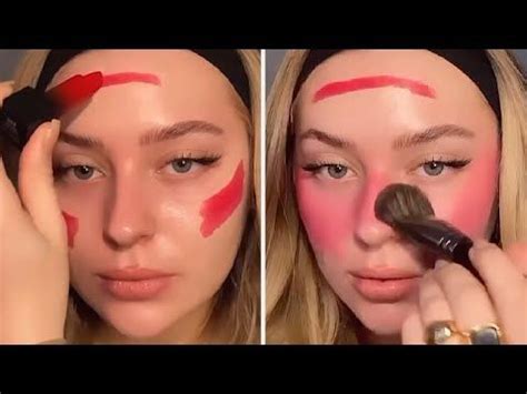 Viral Blush Technique Youtube Cheek Makeup Face Makeup Tips Work